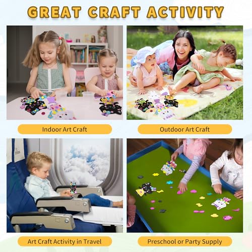VKPI 4 Pieces Cats Foam Art Crafts Gift Kit, Creative Make Your Own Kittens, Cartoon Foam Paper Craft Projects for Kids Ages 4+ Toddler, Preschool Learning Toy for Birthday Party Favor Supplies - color: Kittens