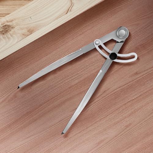 8 inch Metal Compass Scribe, Alloy Professional Woodworking Compass with Wing - size: 8 inch without pencil holder