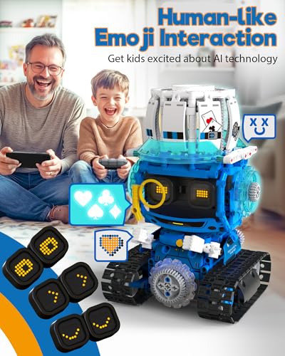 Opmind 5-in-1 STEM RC Robot Building kit, 494Pcs App Coding, Boys Age 8-13 - size: 494 Pieces