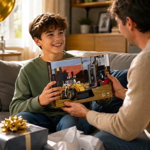 Mavo brix Loader Building Set and Forklift Truck Building Kit, 2-in-1 Set for Adults 14+, Ideal Gift, Home Office Decor, 680PCS