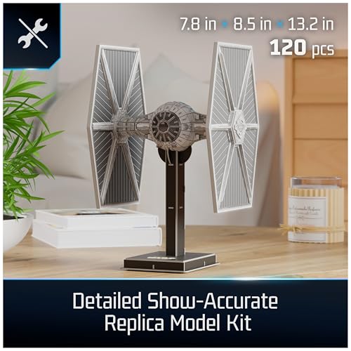 4D Build Star Wars Imperial TIE Fighter 3D Puzzle Model Kit for Adults - style: Imperial Tie Fighter 120 pcs