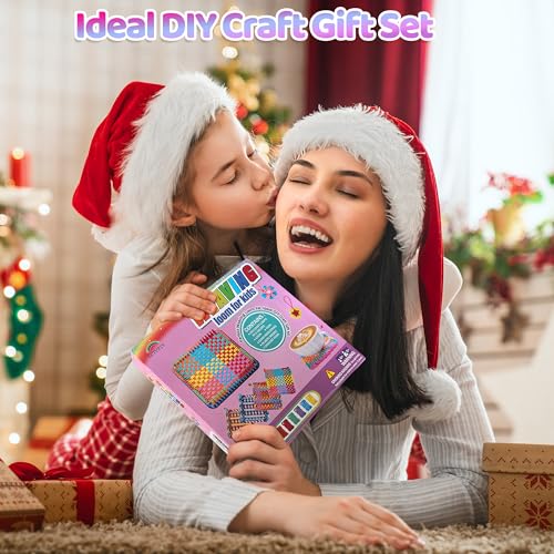 CCTVRTV Weaving Loom Kit Toys for Kids and Adults, DIY Arts and Crafts - color: blue/orange+green+red