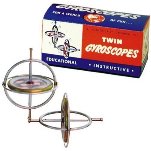 Classic Gyroscope – Twin Pack | 2 Metal Spinning Gyroscopes for STEM Learning & Physics Play – Made in USA – Ages 8+