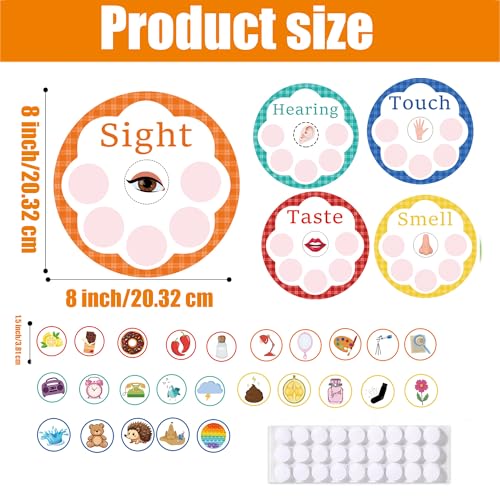 5 Senses Learning Activity Card 8 Inch Five Senses Sorting Cards
