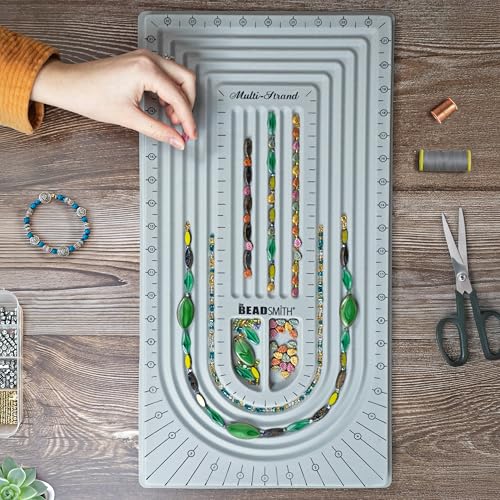 The Beadsmith Bead Board, Grey Flocked - size: 40" - 5 Channel