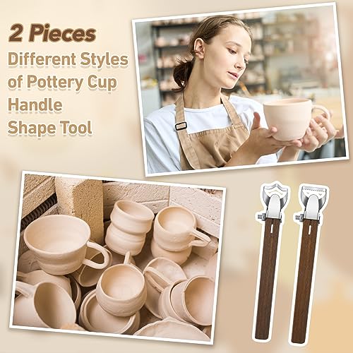 2 Pcs Pottery Handle Making Tools, Adjustable Clay Cutters,Simple Style - style: Simple Style