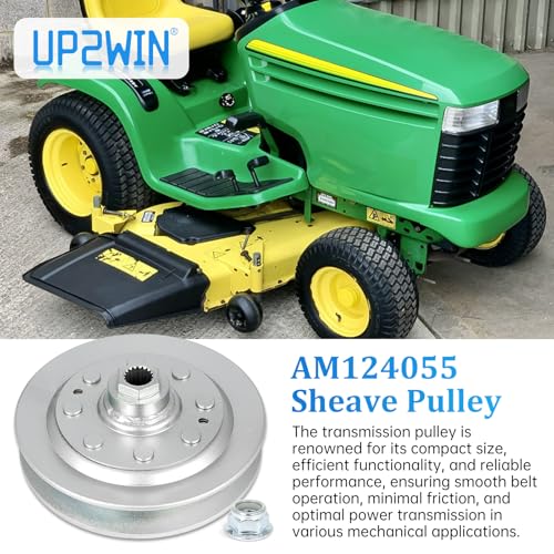 UP2WIN AM124055 Sheave Pulley Comaptible with John Dee re Mowers, Transmission Idler Pulley Compatible with John Dee re GT225 GT235 GT235E GT245 GX255 Lawn Tractors - size: AM124055-1pc