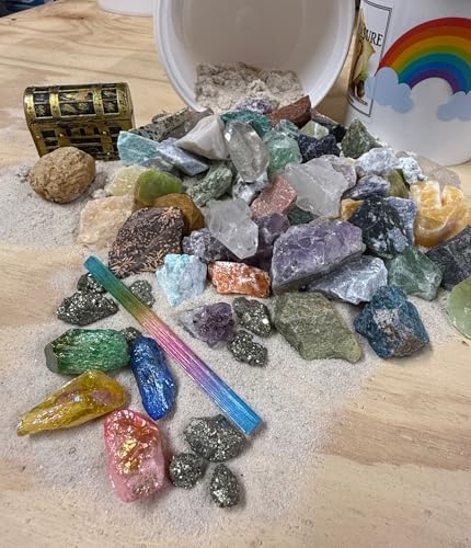 Quart MINI Miner Rainbow Mining Bucket, Unique Gift, Geology KIT, Crack Your OWN GEODE, Crystal Bucket
