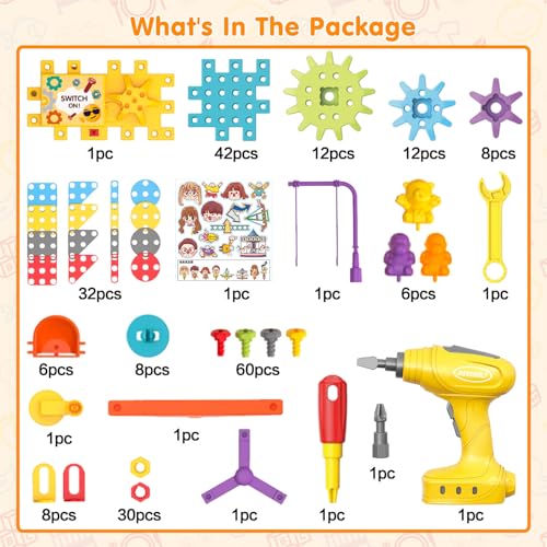 Building Toys, 234 Pieces Upgrade Gear Building Blocks Set