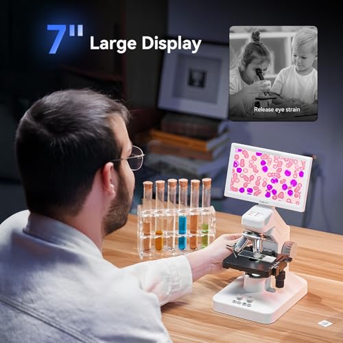 TOMLOV DM301 Max Microscope for Kids Students Adults, Science Experiments - style: DM301 Max- X-Y Axis Metal Stage