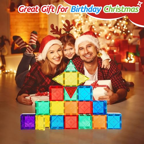 30PC Squares Magnetic Tiles Kids Toys for 3 4 5 6 7 8+ Years Old Boys Girls - style: 30PCS Magnetic Tiles
