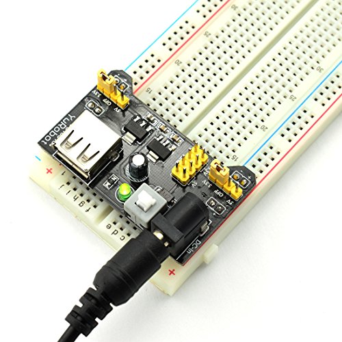 HJ Garden Electronic Component Power Supply Module Assorted Kit for Arduino, Raspberry Pi, STM32, UNO, MEGA2560 830P Breadboard + Power Module + Jumper + 12V 1A Adaptor
