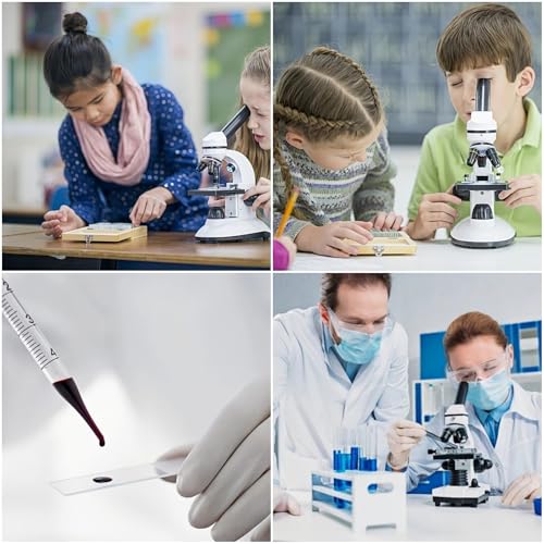 Microscope Accessories Slides and Coverslips Set - 50 Glass Slides & 100 Coverslips, Optically Clear Premium Quality, Lab Experiment Slide Kit Compatible with Most Microscopes