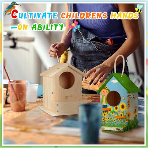 Juexica 8 Pack DIY Birdhouse Kits for Kids 8+ Build and Paint, Mixed - style: Mixed