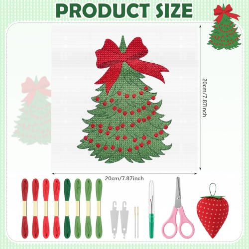 XunYee 21 Pcs Christmas Tree Needlepoint Kit for Beginners Adults Starters - style: Christmas Tree