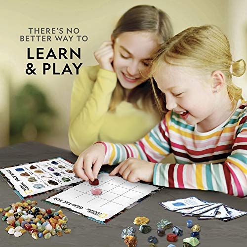 National Geographic Rock Bingo and Gemstone Trivia Game for Kids - style: Rock Collection Games