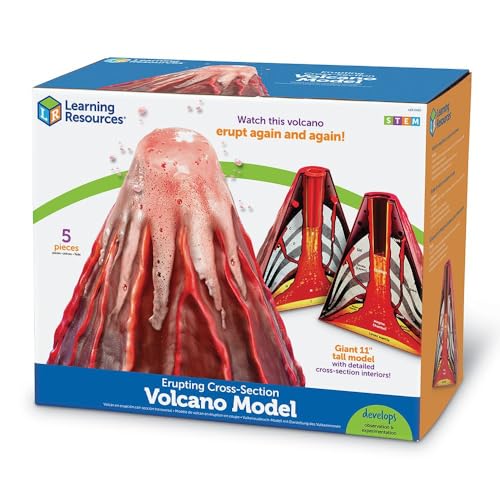Learning Resources Erupting Cross-Section Volcano Model