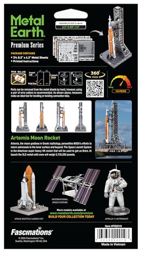 Metal Earth Premium Series Artemis Moon Rocket 3D Metal Model Kit Fascinations