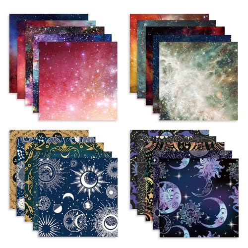 Origami Paper Kit 100 Sheets, 6x6 Inch Double Sided 40 Vivid Colored Paper - color: 100sheets-galactic system