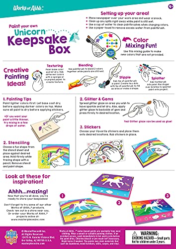 Works of Ahhh... Craft Set - Unicorn Keepsake Box Classic Wood Paint Kit - style: Unicorn Keepsake Box