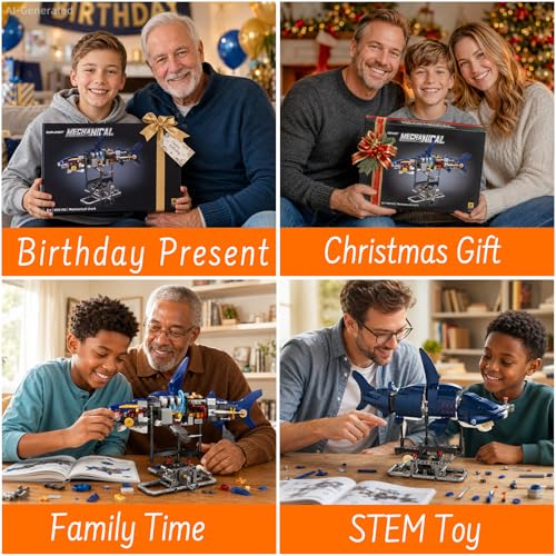 Mechanical Shark Building Set with LED Lights for Kids,Boys 8-12+ - color: Shark