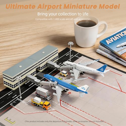 Airport Terminal Building Model Sets 1:400 Scale Architectural 3D Model Sets Plastic Airport Building Ornament for Adults Gifts Aviation Hobbyists Architecture Emthusiasts Building No.001 - color: 1.no.001