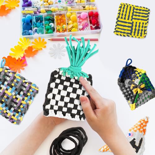 600pcs Weaving Loom Refill Loops for 7” Potholder Loom,Black Colors - color: Black