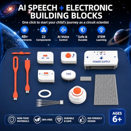 STEM Science Kit for Kids, Electronics Circuit Exploration Toy, 22 PCS - size: Small - 48+ Projects