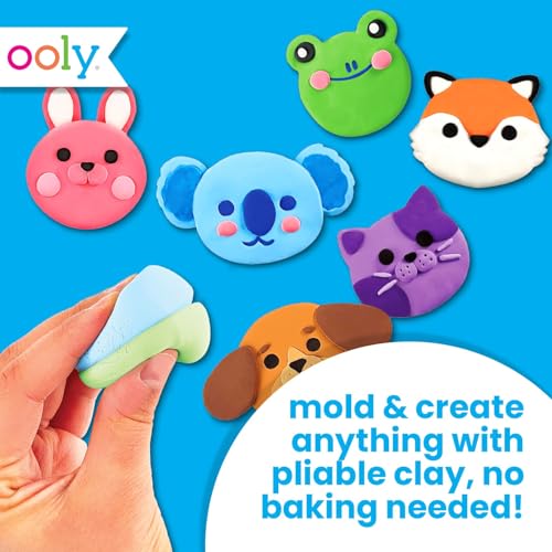 Ooly Creatibles Air Dry Clay for Kids, Includes 10 Reusable Tubs, 40 Colors - style: 40 Colors Deluxe Set