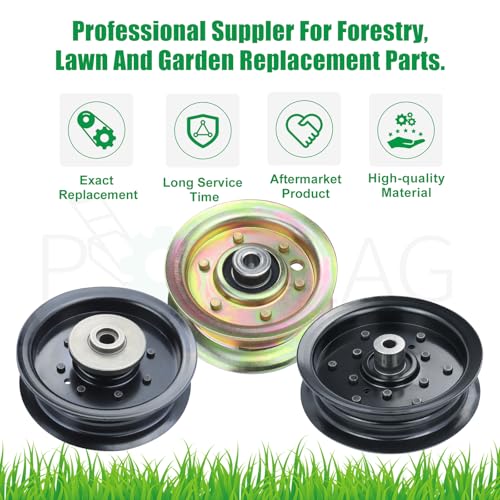 532196106 with 532196104 177968 Idler Pulley for Husqvarna 48" Deck - color: T28 196106+196104+177968