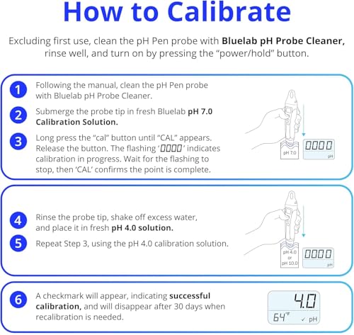 Bluelab pH Pen - ± 0.1 pH Accurate - Durable Double Junction Probe - style: PH Pen