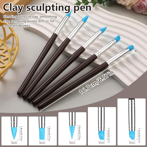 10 Pcs Silicone Clay Tools, Silicone Sculpting Tools, Polymer Clay Tools - color: Color C