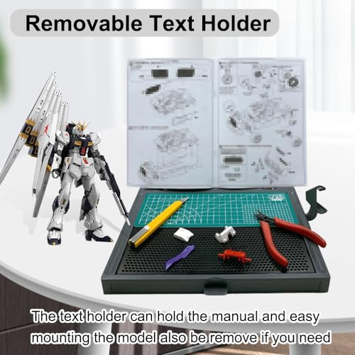 Making Workbench with Drawer, Portable Worktable for Cutting and Assembly, Model Work Table with Pliers Rack, Display Version, Dual Craft Cut Mat, Foldable Storage and Space-Saving - size: PMKJ018