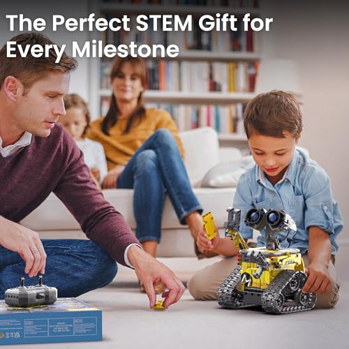 Sillbird STEM Robot Building Kit with Remote Control Gifts for Boys 8-13 - color: 1-yellow