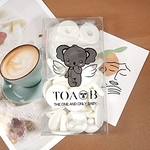 TOAOB 20 Set 40mm Doll Joints for Amigurumis Crochet White Movable Plastic Animals Joints for Crochet Stuffed Animals Crafts Puppets Limbs and Arms Leg Neck Joints Doll Making - size: 40mm