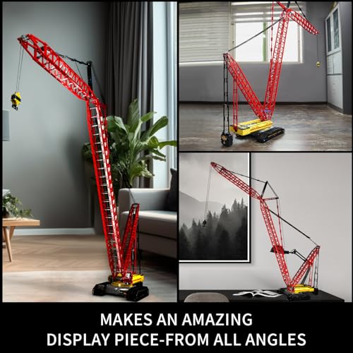 Mould King Crawler Crane LR13000 Building Block Kits, Technical Construction Vehicles Cranes Model with Motor/APP Remote Control, Gift for Age 14+/Adult Collections Enthusiasts (4318+ Pieces) - color: L-17015