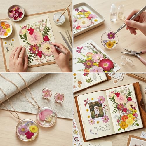 Dried Pressed Flowers for Resin - size: 85 pcs 26-Dried Flowers