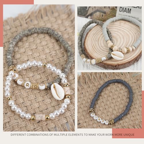 Lynnmos Clay Beads Bracelet Making Kit - 15000 Pcs, 6mm Heishi Disc Beads - DIY Jewelry Making Kit with 2 Boxes, Charms, and Gift Pack for Creative Designs and Crafting Fun - color: Multicolor Deluxe