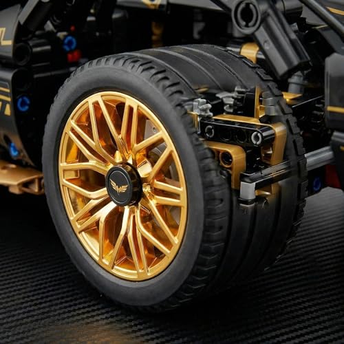 RC Car Building Kit, 1:14 Scale RC Car, 975 Pieces, V12, LEDs