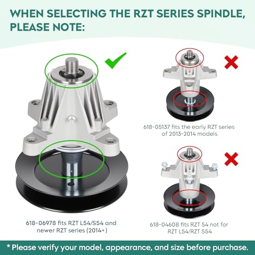 54" Deck 618-06978 Spindle Assembly Fits for Cub Cadet MTD Troy-Bilt TB2454 T8400 G8400 TB2454, Super Bronco 54, 918-06978 RZT-L54 RZT-S54 XT1-ST54 XT1-GT54, XT1-ST54, ST54, 2 Pack - size: 2× 618-06978 Spindle
