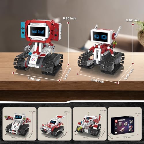 5-in-1 STEM Robot Building Kit with Remote Control & APP, Science Robot Educational Toys for Kids Age 8-16, Birthday Gifts for Boys Girls with 358 Piece - style: 08