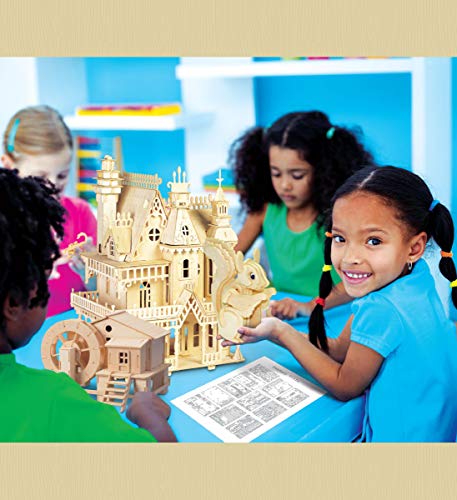 Puzzled Water Mill 3D Puzzle Woodcraft Jigsaw Construction Kit - 65 Pieces