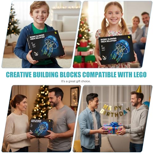 Mechanical Jellyfish Building Set Ocean Animal Model 1146PCS Age 8+ - style: Mechanical Jellyfish