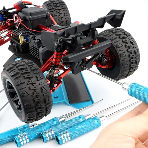 1.27mm 1.3mm RC Hex Screwdriver Set - 7 Pieces 0.9mm 1.27mm 1.3mm 1.5mm 2.0mm 2.5mm 3.0mm Repair Tools for Traxxas Arrma Axial Losi Redcat RC Quadcopter Helicopter FPV Racing Drone Cars(Blue) - color: Blue