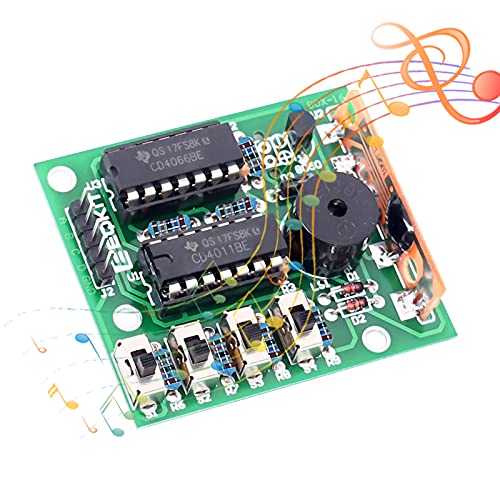 ACEIRMC DIY Electronic 16 Music Sound Box DIY Kit Module Practice Learning Kits for Arduino (Green) - color: Green