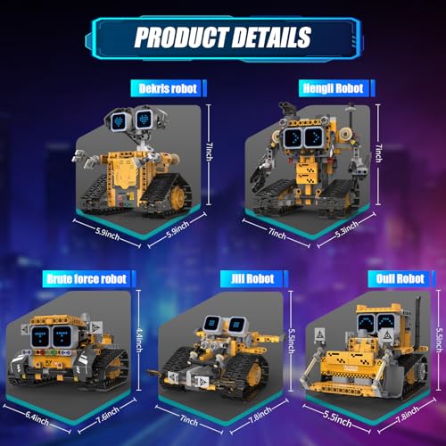 STEM Robotics Kit for Kids 8-12, APP & Remote Control Robot Building Kits