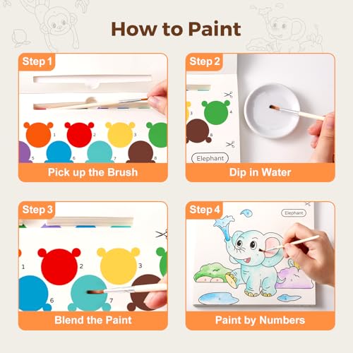 Jar Melo Paint with Water Books for Toddlers, Animals - style: Animals