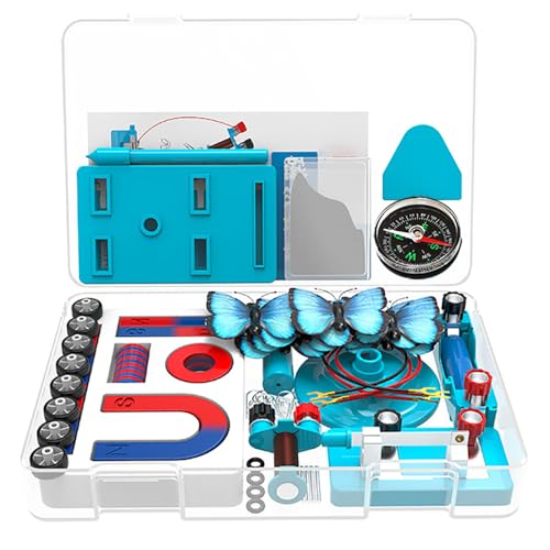 Science Magnets Experiment Set for Kids Electricity and Magnetism Kit for Students Stem Kit Physics Lab Basic Circuit Tools for Learning Starter
