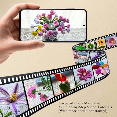 NREDXOON Pipe Cleaner Flower Kit w/Glue Gun 400pcs Macaron DIY Teen Craft - color: Macarons