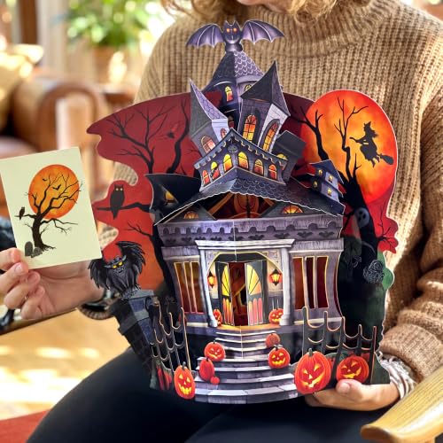 Freshcut Paper Haunted House 15" Life-Sized 3D Pop Up Card - color: Haunted House, size: Classic